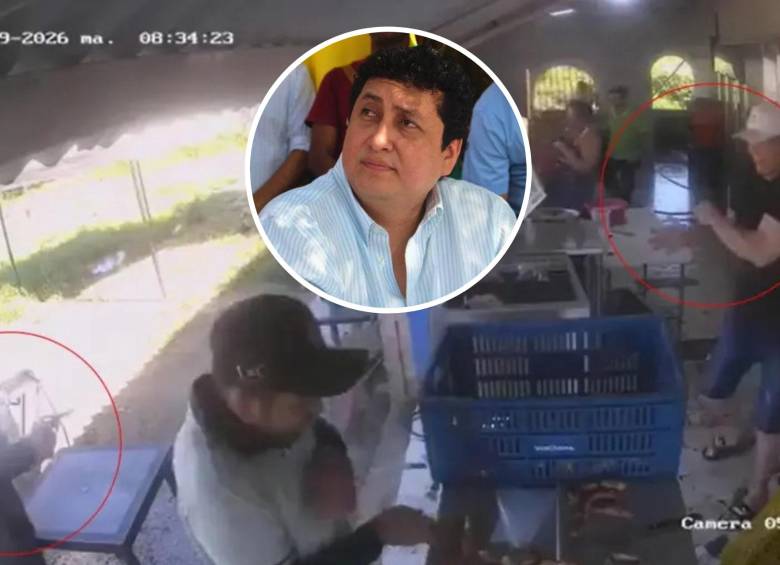 Cámara de seguridad registró el momento en que el joven señalado de participar en el ataque se acercó a ‘Jhon Calzones’, y le disparó en la finca La Selvita, en zona rural de Yopal. Foto: captura de video y redes sociales 