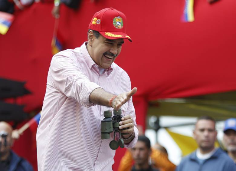 El presidente venezolano, Nicolás Maduro, reaccionando durante un acto con militantes del Partido Socialista Unido de Venezuela, en Caracas, Venezuela. FOTO: Xinhua