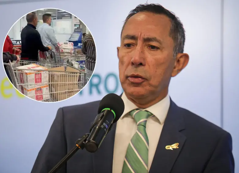 Ricardo Roa, presidente de Ecopetrol, vivió momentos de rechazo en un supermercado en Bogotá. Foto: Colprensa - Cristian Bayona y captura video suministrado a EL COLOMBIANO