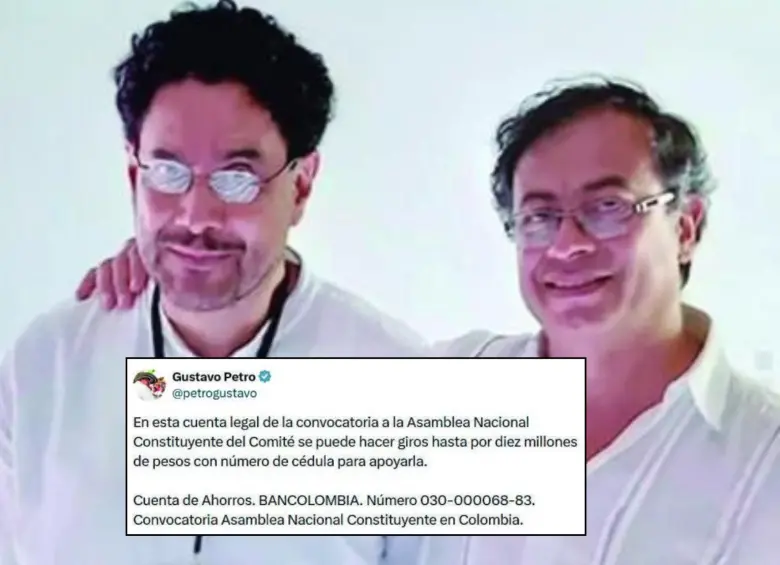 El candidato presidencial del Pacto Histórico, Iván Cepeda, y el presidente de la República Gustavo Petro. FOTO CORTESÍA