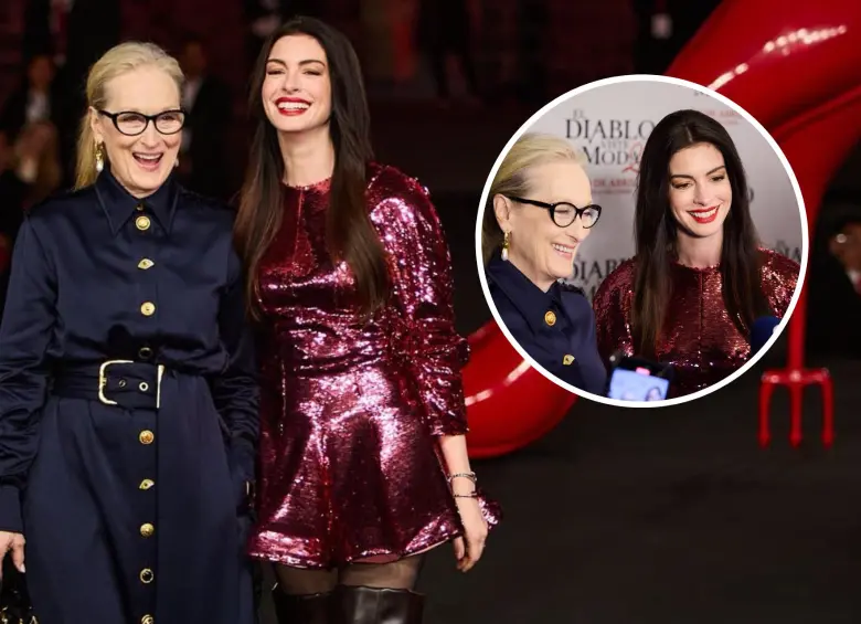 Meryl Streep y Anne Hathaway brillan en México con la premier de ‘El Diablo viste a la moda 2’. Foto: tomada de X @20thcentury