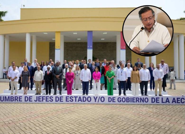 Este viernes inició la cumbre de mandatarios de la Asociación de Estados del Caribe (AEC) en Montería sin la presencia de Gustavo Petro. Fotos: Cancillería y Presidencia