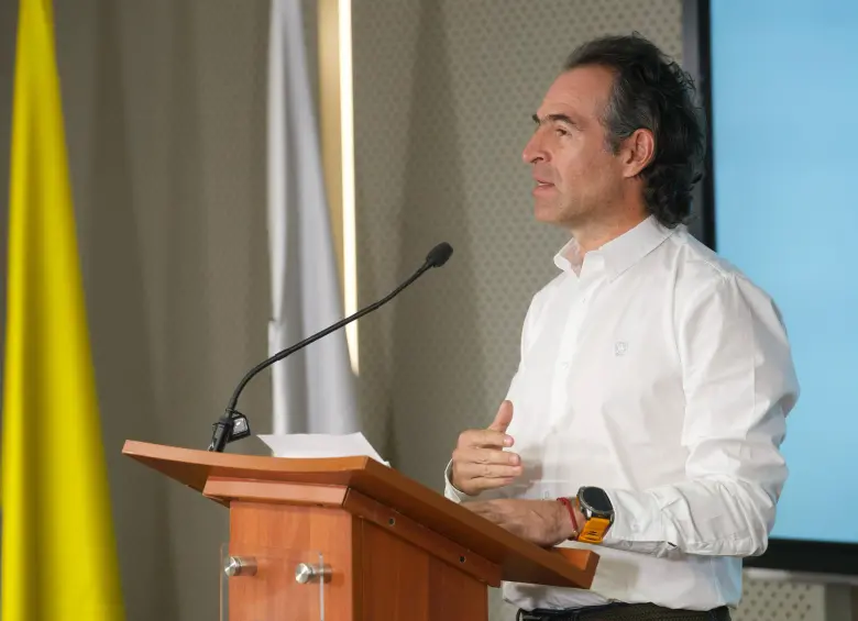 El alcalde Federico Gutiérrez en rueda de prensa sobre el día cívico. FOTO: Cortesía