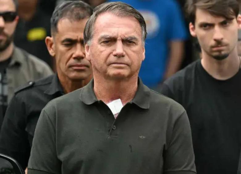 El expresidente brasileño Jair Bolsonaro, condenado a 27 años de cárcel por un intento de golpe de Estado. FOTO: AFP