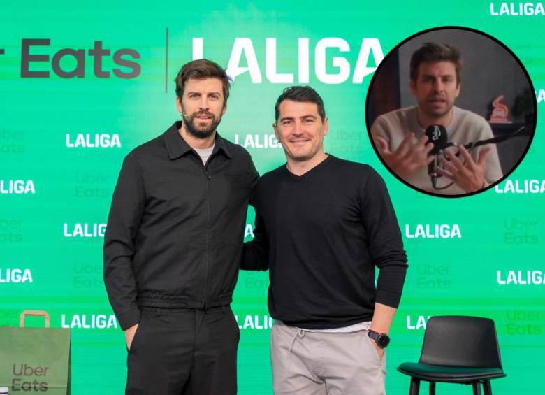 Gerard Piqué fue el primer invitado al podcast del exportero profesional Iker Casillas. Fotos: Europa Press y captura de video