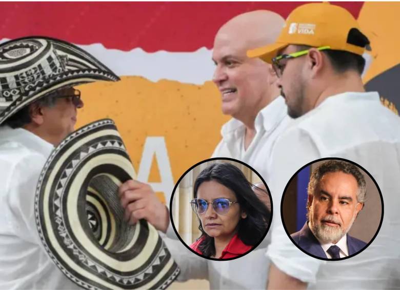Armando Benedetti y Angie Rodríguez habrían llegado a los acuerdos con los exjefes paramilitares, según los documentos revelados. Fotos: Presidencia/Colprensa.