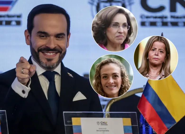 Viviane Morales, Elsa Noguera y Juliana Gutiérrez ya fueron designadas. La ley exige un número de ministerios ocupados por mujeres; estas son las cuentas por ahora para el gabinete del presidente electo Abelardo de la Espriella. Foto: Colprensa