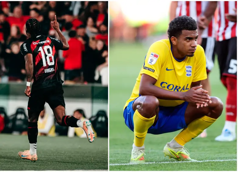 Kerwin Vargas y Jhon Solís, dos colombianos que brillaron el pasado sábado. FOTOS: X AthleticoPR y BCFC