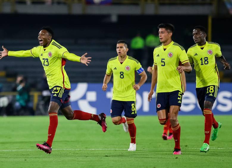 Jorge Cabezas celebra el primer tanto de Colombia ante Paraguay. El siguiente reto de los nacionales será la el combinado de Ecuador que es último del hexagonal sin puntos (dos derrotas). fOTO colprensa