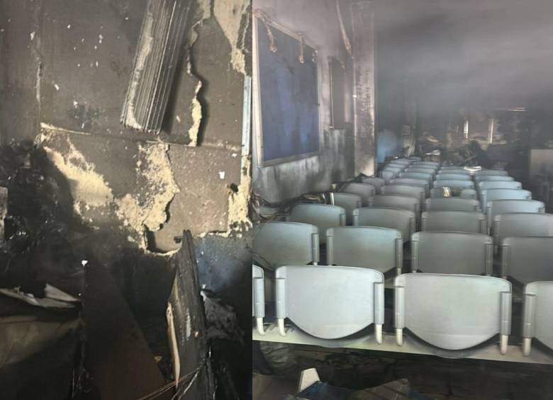 El día jueves un hombre ingresó a las instalaciones de Cajacopi EPS y le prendió fuego mientras usuarios y empleados estaban en el lugar. Fotos: @CajacopiEps