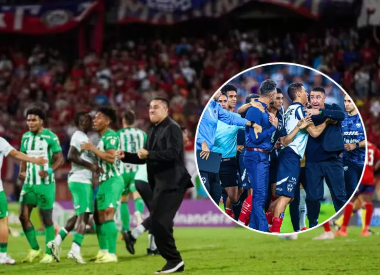 Efraín Juárez, cuestionado por sus celebraciones en Colombia, armó polémica por los festejos de Demichelis en la llave del play-in de la Liga MX. Fotos: EL COLOMBIANO y redes sociales. 