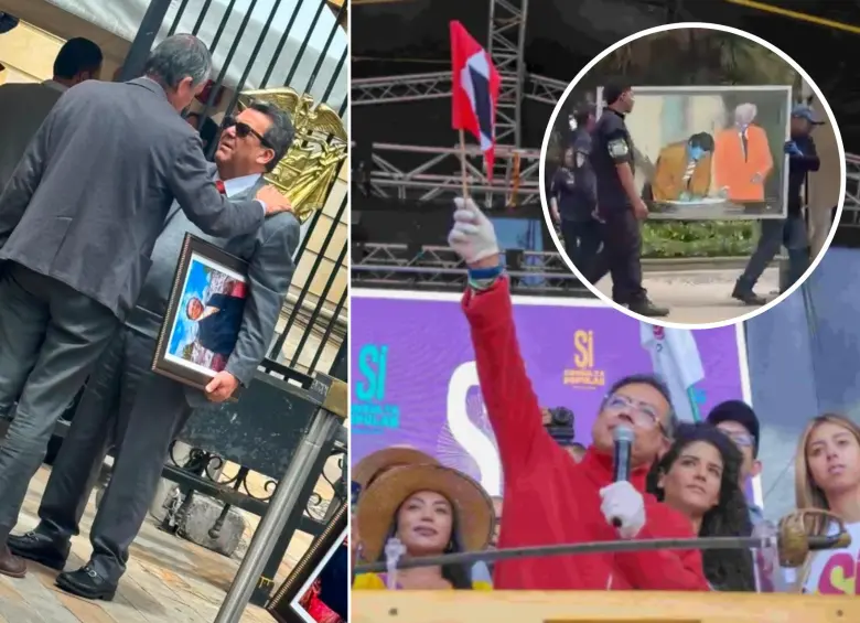 La espada de Bolívar ha sido un objeto al que el presidente Gustavo Petro hace alusión frecuentemente. Foto: Presidencia/Redes sociales