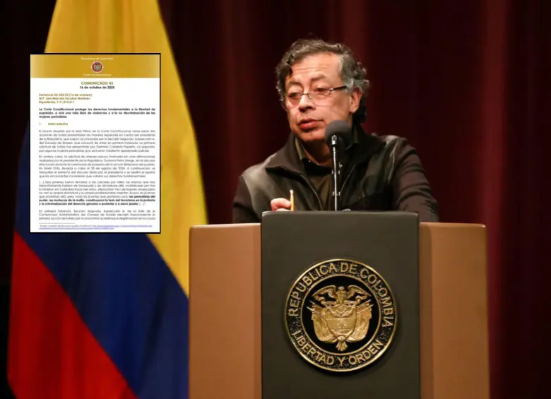 El presidente Gustavo Petro hizo cumplimiento a una orden de Corte Constitucional por unas palabras contras las mujeres periodistas. Foto: Colprensa