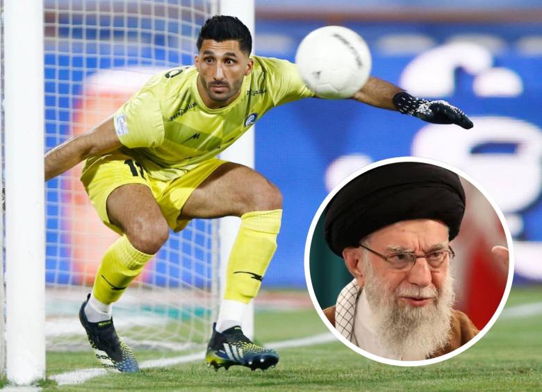 El exguardameta de la selección nacional, Mohammad Rashid Mazaheri, fue encarcelado y aislado tras criticar abiertamente al régimen. FOTO: Getty
