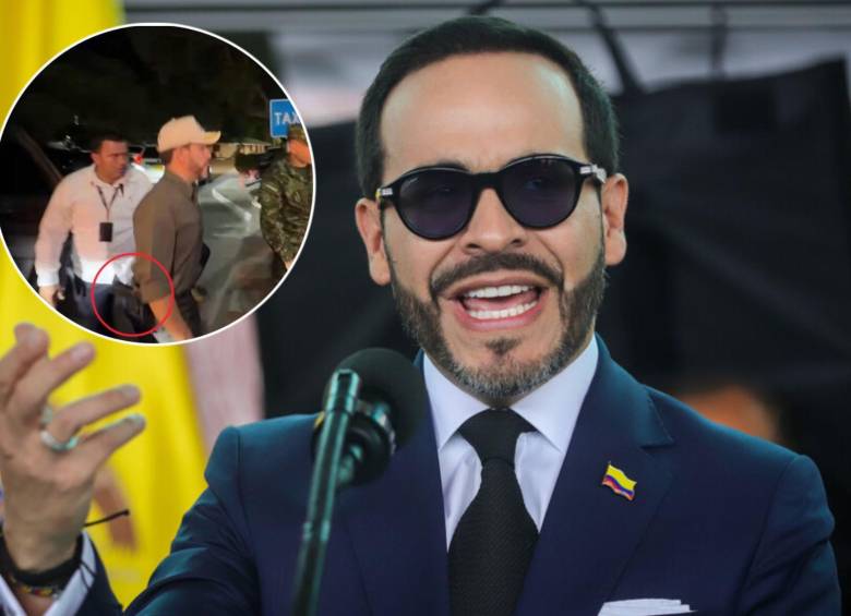 El presidente Abelardo de la Espriella estuvo con chaleco y con un arma patrullando junto a la Policía y al Ejército las calles de Santa Marta. Fotos: Colprensa y captura video @ABDELAESPRIELLA