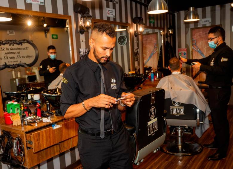 Fígaro Barber Shop cuenta con 195 empleados entre Colombia y Estados Unidos y son conocidos por ser la primera marca con la visión de convertirse en una cadena de barberías. FOTO camilo suárez