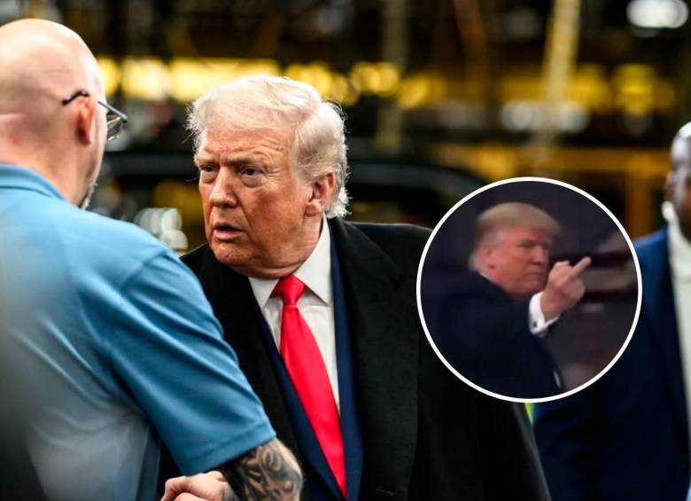 Donald Trump durante su visita a una fábrica de la compañía Ford en Dearborn, Míchigan. FOTO: Tomada de Instagram @whitehouse y captura de video