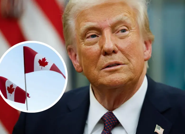 El presidente de Estados Unidos, Donald Trump, anunció este sábado 25 de octubre que aumentará un 10% los aranceles a Canadá. FOTO: Getty y Freepik