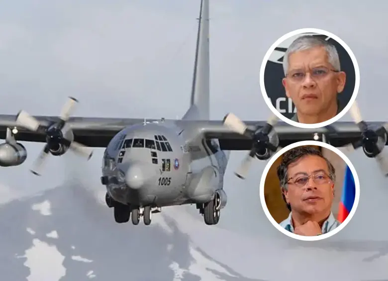 El general Carlos Silva le respondió al presidente Petro. FOTO: FAC/Redes/Presidencia