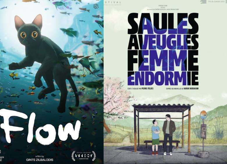 Entre las películas imperdibles del festival están la premiada Flow y la cinta francesa Sauce Ciego, Mujer Dormida. FOTOS: Cortesía