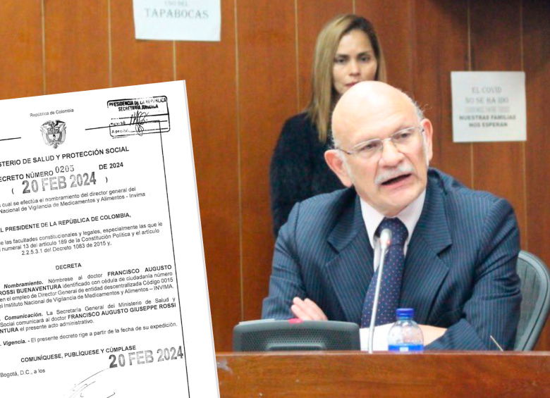 Rossi es especialista en epidemiología de la Facultad Nacional de Salud Pública de la Universidad de Antioquia. Fue director encargado de la entidad. FOTO: INVIMA