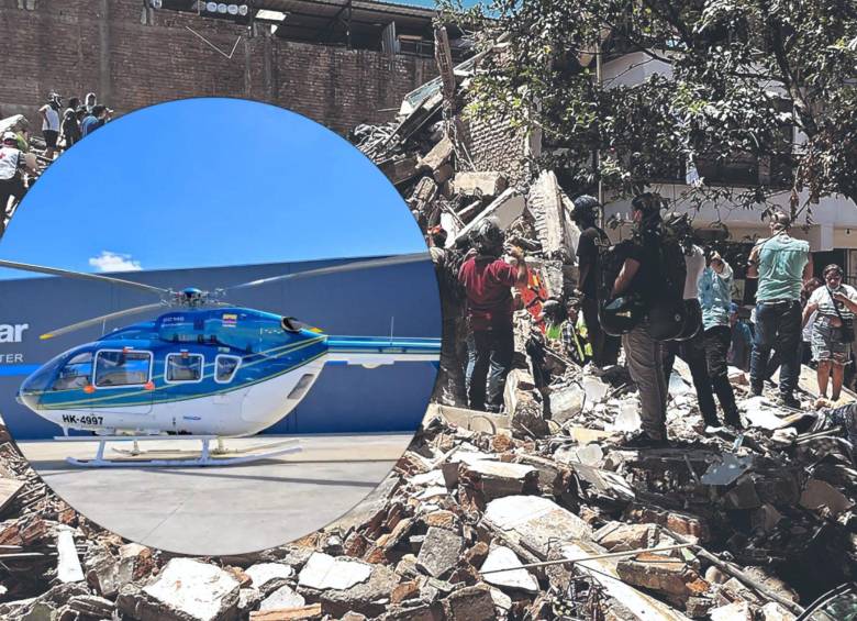 La única ambulancia aérea en Colombia fue puesta a disposición de la gobernadora del Chocó. Fotos: AFP y Helistar