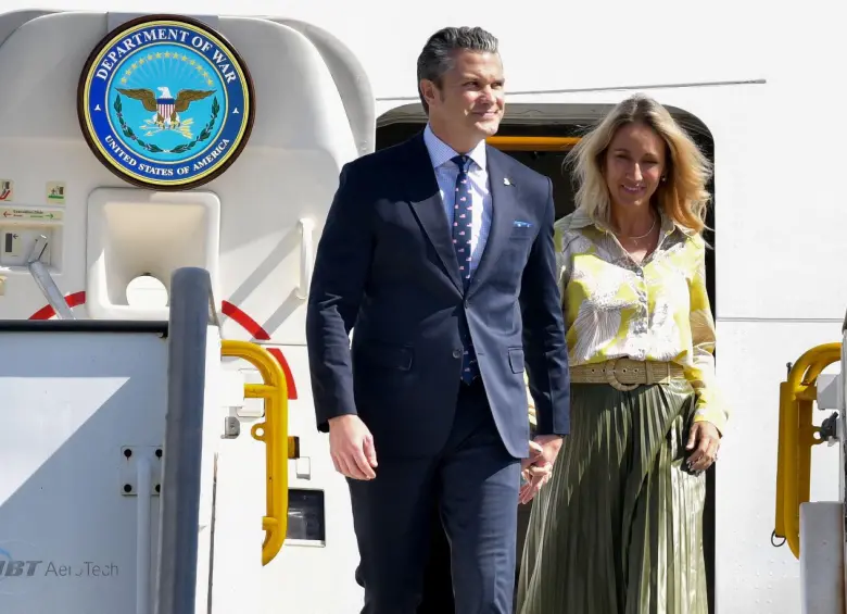 Pete Hegseth, secretario de Defensa de Estados Unidos, llegó a República Dominicana. Foto: AFP