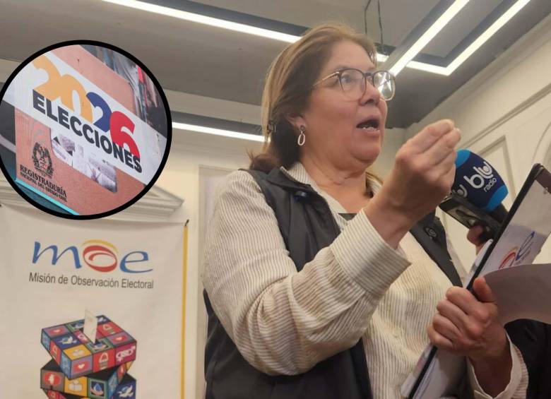 Alejandra Barrios, directora de la MOE, presentó las actualizaciones del informe al público. Foto: Colprensa.