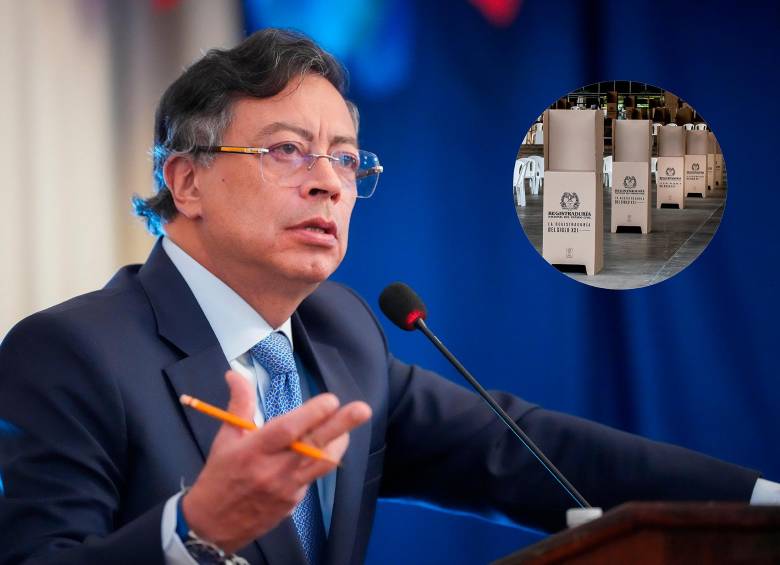 El presidente Petro ha tenido una serie de pronunciamientos que cuestionan la transparencia del sistema electoral con el que él mismo ha sido elegido. Foto: Presidencia y El Colombia