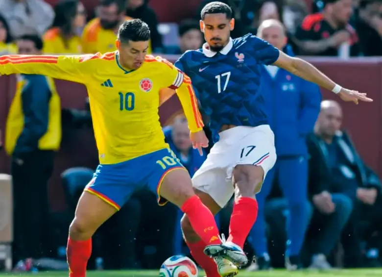 James Rodríguez jugó en el partido entre Colombia y Francia pero no mostró su mejor rendimiento deportivo. Foto: Getty