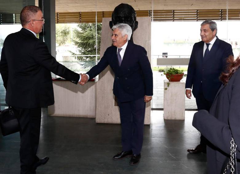 Pedro Rocha, presidente interino de la Real Federación Española de Fútbol (RFEF) durante la reunión de trabajo junto a las Federaciones de Portugal y Marruecos por la candidatura del Mundial de 2030. FOTO PRENSA RFEF