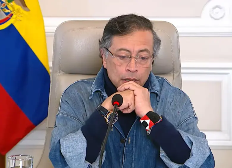 Gustavo Petro en uno de sus últimos consejos de ministros. Foto: Captura de video