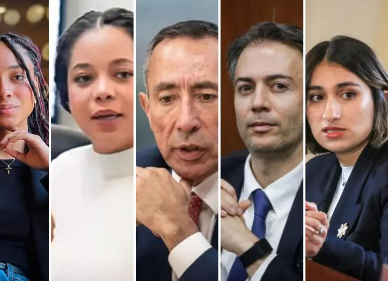 De izquierda a derecha: Juliana Guerrero, Verónica Guerrero, Ricardo Roa, Daniel Quintero y Laura Sarabia. FOTO: COLPRENSA