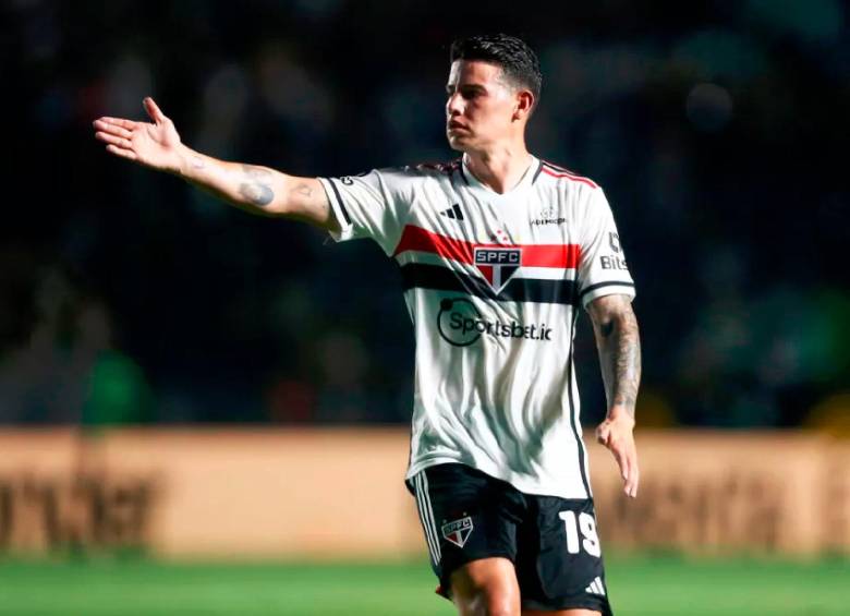 James Rodríguez fue sustituido por el entrenador Dorival Junior al minuto 46. Ante Palmeiras no tuvo el partido esperado. FOTO GETTY