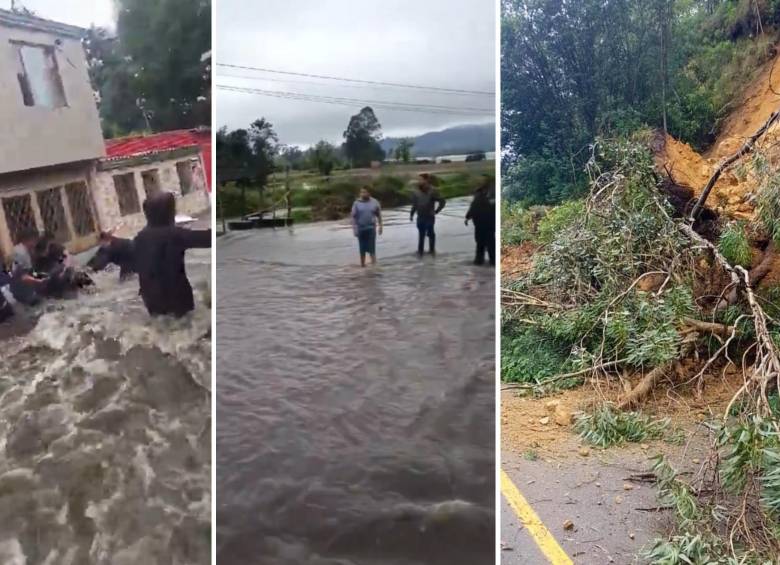 Las lluvias e inundaciones podrían continuar en los próximos días. FOTOS: CAPTURAS DE PANTALLA Y GOBERNACIÓN.