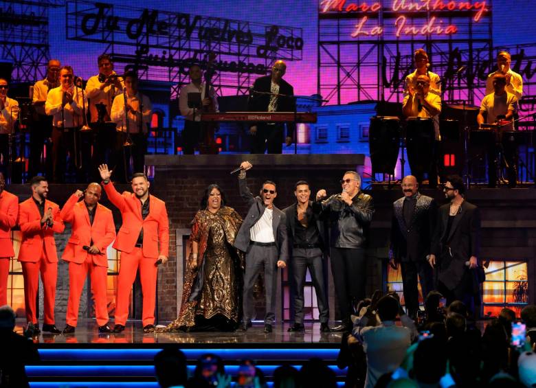 El homenaje a la salsa fue de los shows más aplaudidos de la noche. FOTO Cortesía Academia Latina de la Grabación