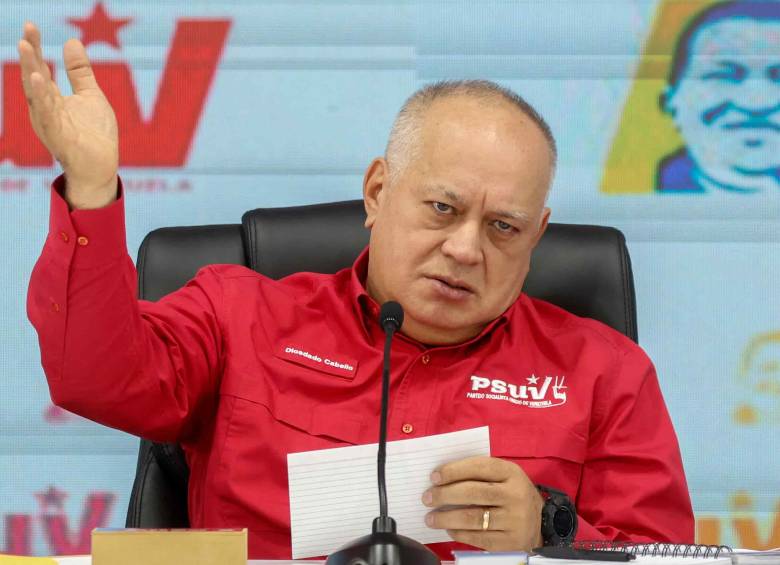Diosdado Cabello actualmente se sigue desempeñando como ministro del Interior en Venezuela. Foto: AFP. 
