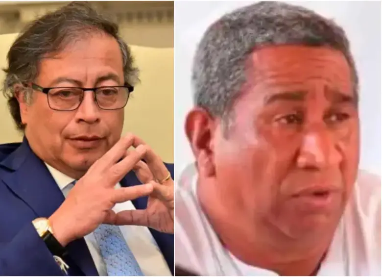 El presidente Gustavo Petro y Gabriel Yepes Mejía, alias H.H. FOTO: PRESIDENCIA Y CAPTURA VIDEO