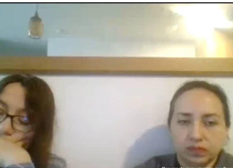 Las hermanas Diana Milena y Carolina Guzmán Andrade, imputadas por estafa. Foto: captura de video