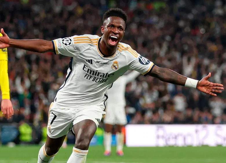 Vinicius celebrando en la final de la Champions League 2024. FOTO: X RealMadrid