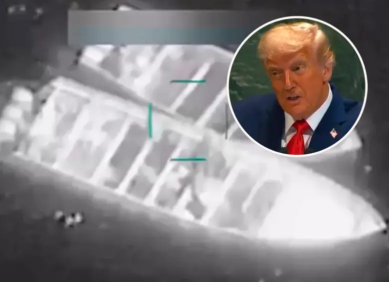 El presidente Donald Trump habló del despliegue militar en el Caribe y el Pacífico desde un portaaviones en Japón. FOTOS: Capturas de video 