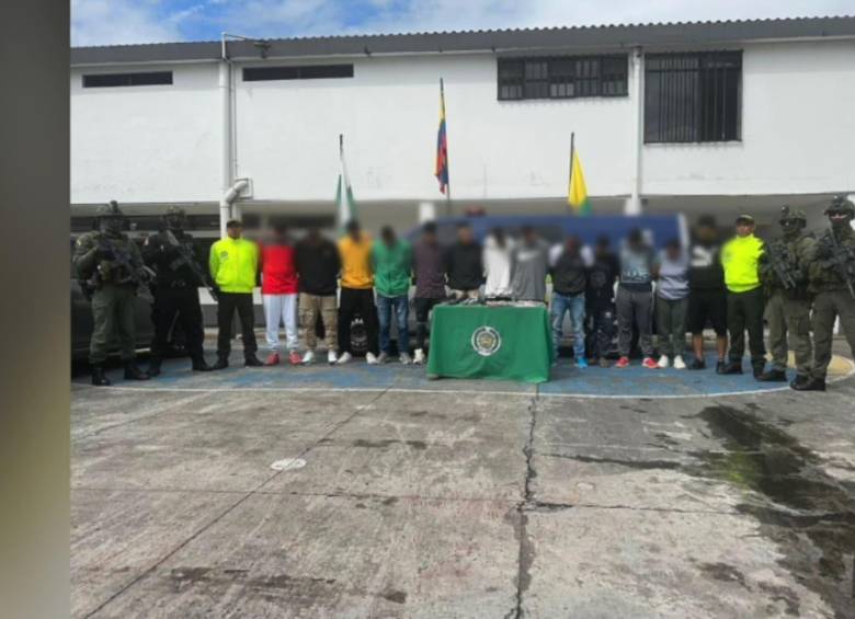 Se trata de presuntos miembros de la banda criminal ‘La cordillera’. Entre los capturados estaría el cabecilla. Foto: cortesía