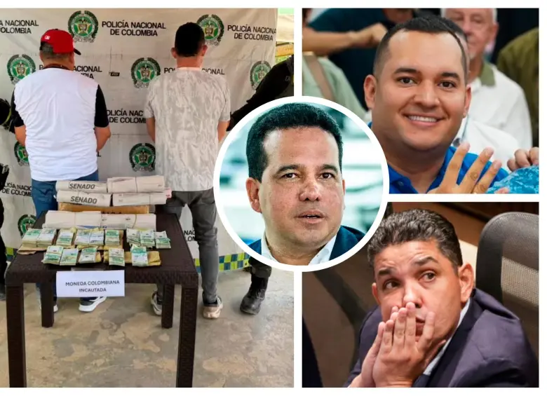 El caso impacta la campaña al Senado de Daniel Restrepo Carmona (arriba), respaldada por Carlos Andrés Trujillo (centro), mientras autoridades y partido anuncian indagaciones. El secretario de la Cámara (abajo) no se ha pronunciado. FOTO: POLICÍA/ARCHIVO PARTICULAR/COLPRENSA