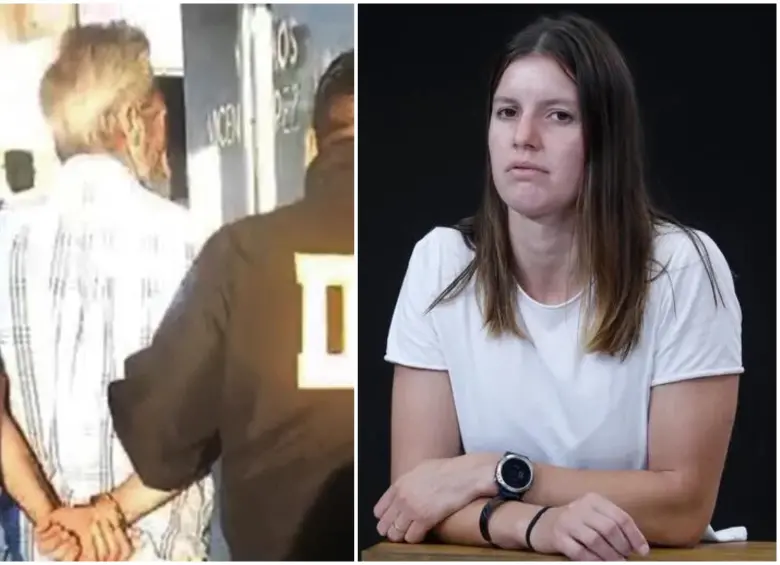 Leandro Tulia fue capturado por las autoridades locales. Ella es la medallista olímpica de vela Eugenia Bosco. FOTO: Policía Bonarense y redes sociales @Ricardo Pristupluk