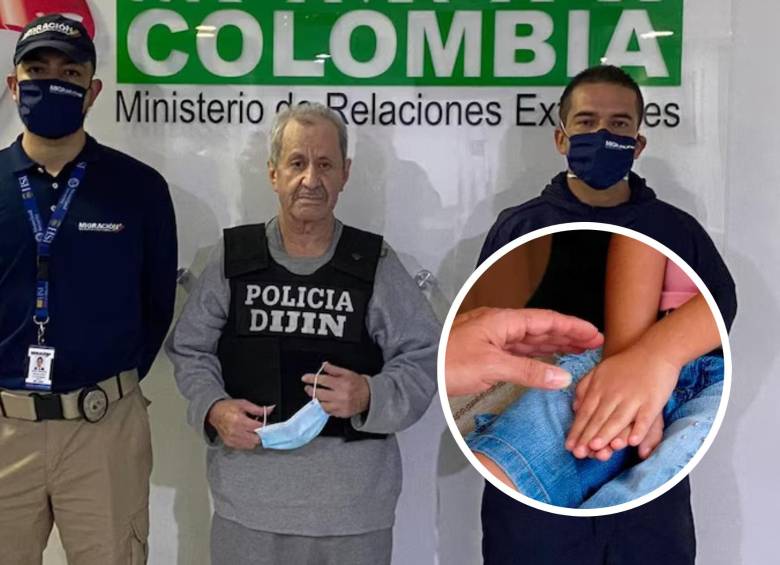 Hernán Giraldo Serna, alias El Viejo, fue condenado por la justicia colombiana tras comprobarse que abusó sexualmente de tres niñas de 11 y 12 años entre 2004 y 2006. FOTO: Colprensa y Migración Colombia