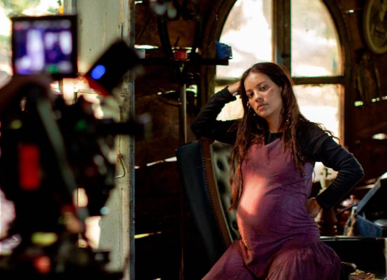 Natalia Reyes tenía 8 meses de embarazo cuando grabó esta película. FOTO Cortesía 