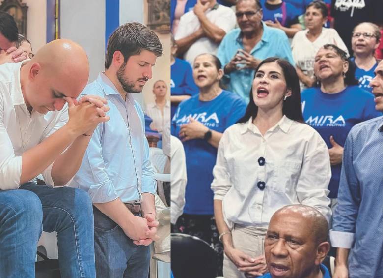 Tanto en el Partido Conservador como en el Mira hacen campaña defendiendo los valores “tradicionales” y la fe. FOTOS: REDES SOCIALES