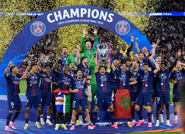 Paris Saint Germain, el actual bicampeón de la Liga de Campeones, buscará su tercera Champions League al hilo, algo que solo consiguió el Real Madrid entre las temporadas 2015/16 y la 2017/18. FOTO GETTY