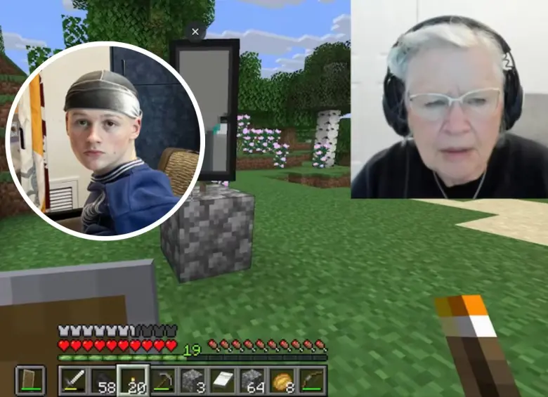 A través de su canal de YouTube, Sue empezó a compartir videos sobre sus aventuras en el mundo virtual de Minecraft con el fin de recaudar dinero. FOTO: Redes sociales, GoFundMe y captura de video YouTube GrammaCrackers