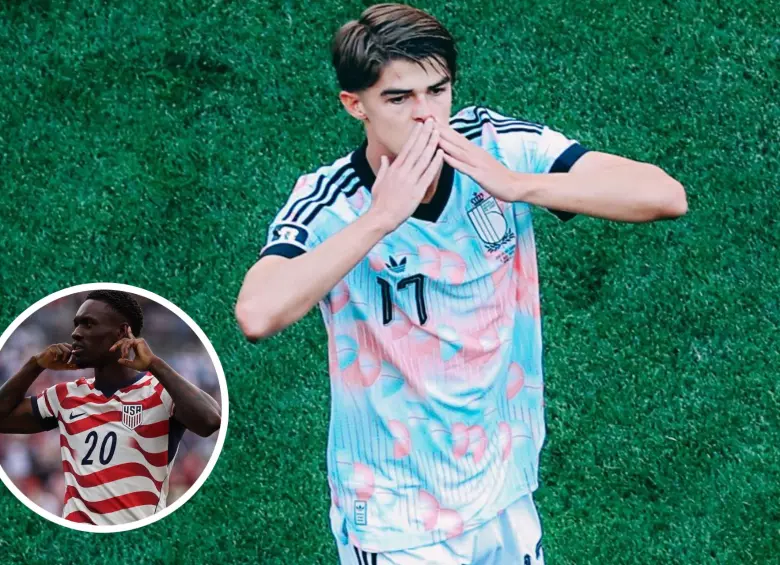 Charles De Ketelaere, de Bélgica, anotó doblete en el primer tiempo contra Estados Unidos. Vanaken y Lukaku pusieron sus tantos en el segundo tiempo. FOTO: Tomada de redes sociales @BelRedDevils y @balogun